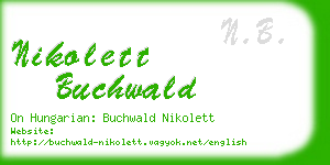 nikolett buchwald business card